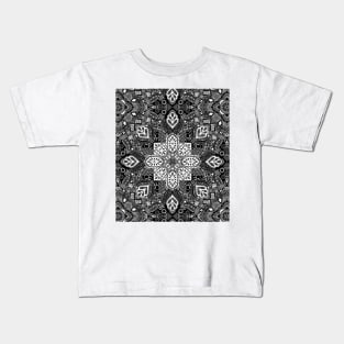 Gypsy Lace in White on Black Kids T-Shirt